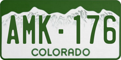 CO license plate AMK176