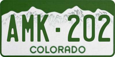 CO license plate AMK202