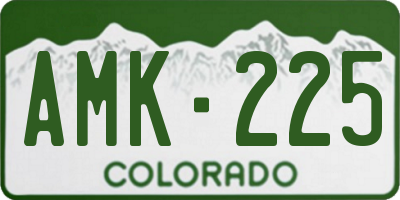 CO license plate AMK225
