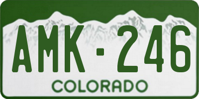 CO license plate AMK246