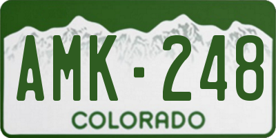 CO license plate AMK248