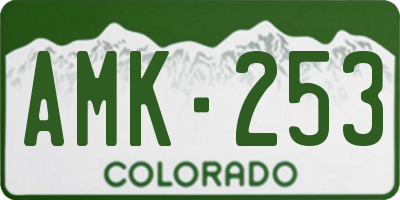 CO license plate AMK253