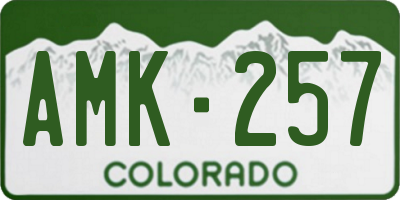CO license plate AMK257