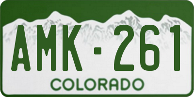 CO license plate AMK261