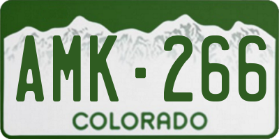 CO license plate AMK266