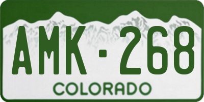 CO license plate AMK268