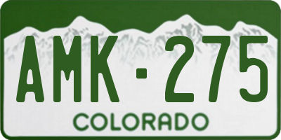 CO license plate AMK275