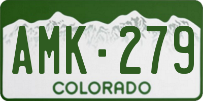 CO license plate AMK279