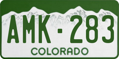 CO license plate AMK283