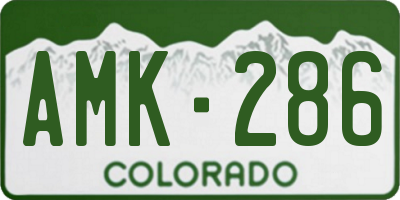 CO license plate AMK286