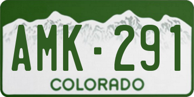 CO license plate AMK291
