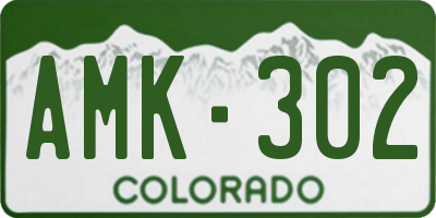 CO license plate AMK302