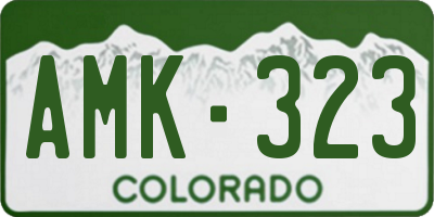 CO license plate AMK323