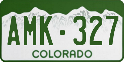 CO license plate AMK327