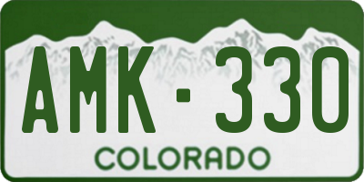 CO license plate AMK330