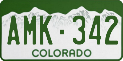 CO license plate AMK342