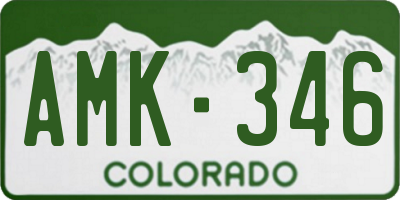 CO license plate AMK346