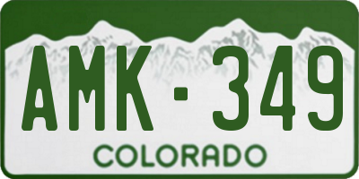 CO license plate AMK349