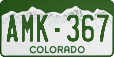 CO license plate AMK367