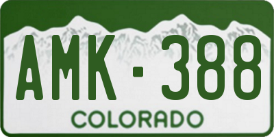 CO license plate AMK388