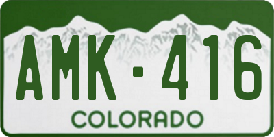 CO license plate AMK416