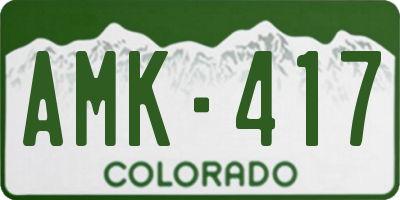 CO license plate AMK417