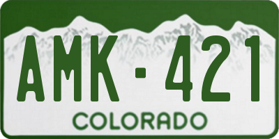 CO license plate AMK421