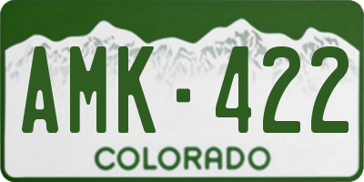 CO license plate AMK422