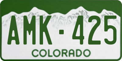 CO license plate AMK425