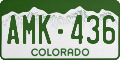 CO license plate AMK436