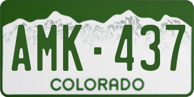CO license plate AMK437