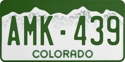 CO license plate AMK439