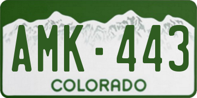 CO license plate AMK443