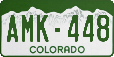 CO license plate AMK448
