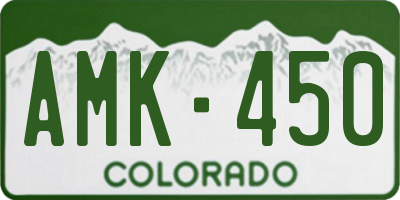 CO license plate AMK450