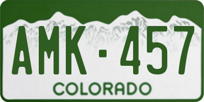 CO license plate AMK457