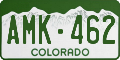 CO license plate AMK462