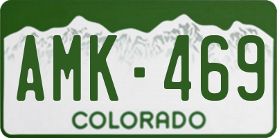 CO license plate AMK469
