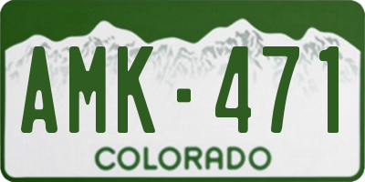 CO license plate AMK471