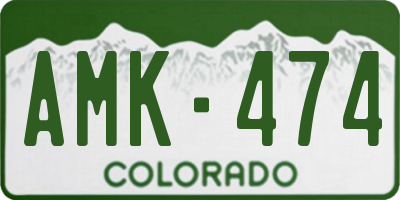 CO license plate AMK474