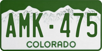 CO license plate AMK475