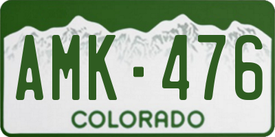 CO license plate AMK476