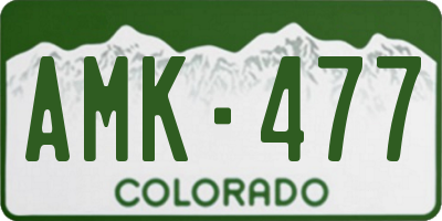 CO license plate AMK477