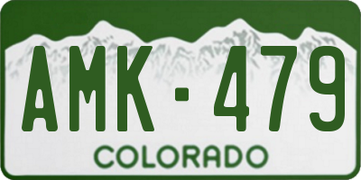 CO license plate AMK479