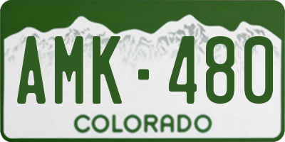 CO license plate AMK480