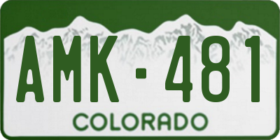 CO license plate AMK481