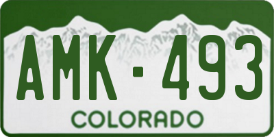 CO license plate AMK493