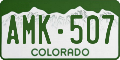 CO license plate AMK507