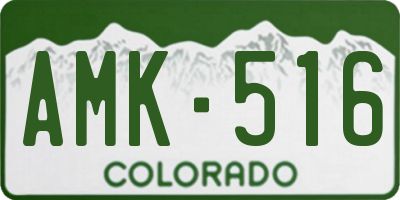 CO license plate AMK516