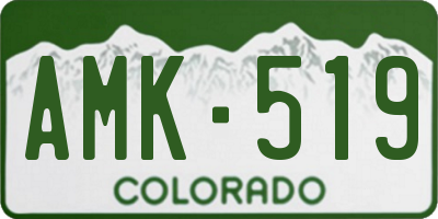 CO license plate AMK519
